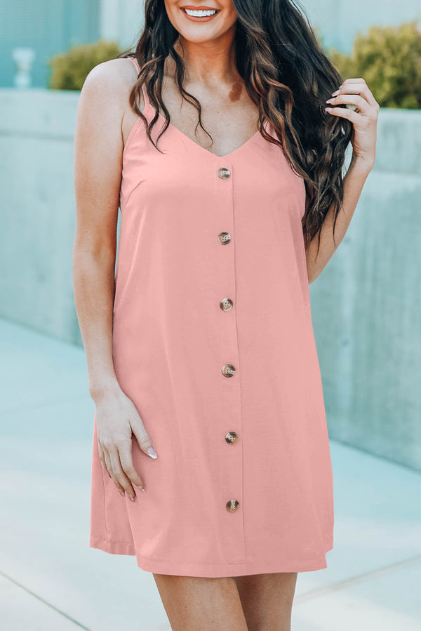 V-Neck Mini Cami Dress